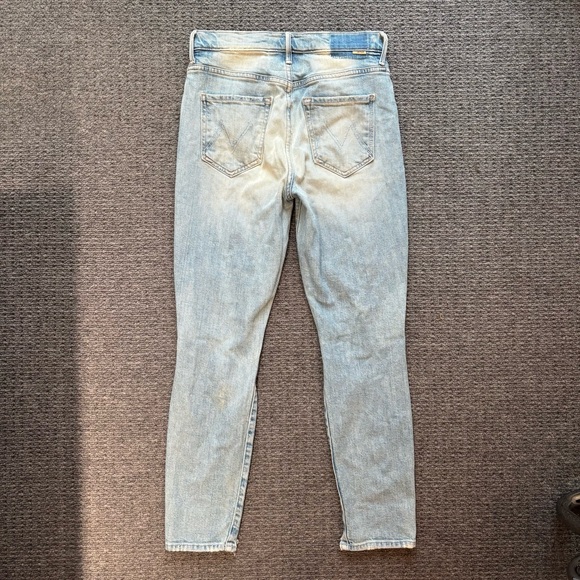 MOTHER Super Stunner Ankle Jeans Size 27 Say Amen Again Distressed Light Wash - Picture 6 of 14